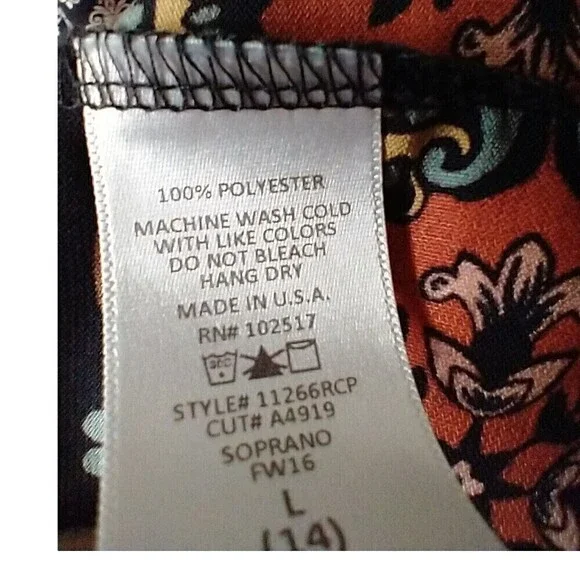 𝅺NORDSTROM Girls Soprano Dress Empire Waist Tunic Dress Size L 14 - Picture 14 of 14